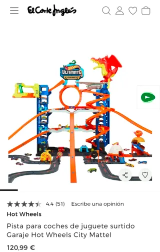 Pista Garaje Hot Wheels City Mattel