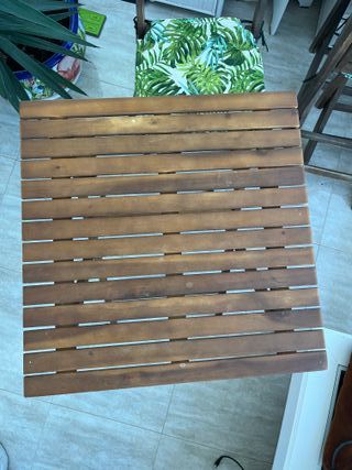 Conjunto Terraza Madera Mesa + 4 Sillas