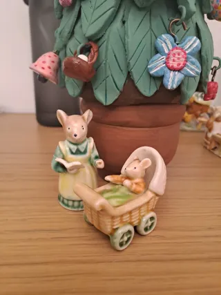 Decorazione ceramica vintage Topolini Pasqua