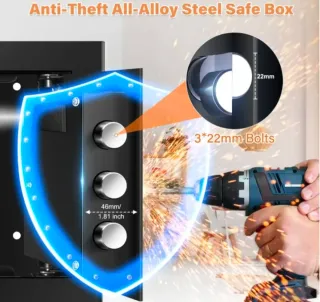 Caja fuerte ignífuga 25L con alarma