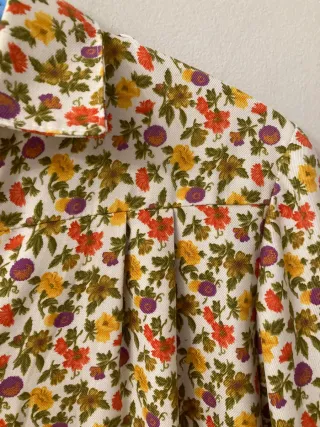 Blusa floral vintage años 70