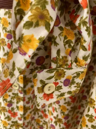 Blusa floral vintage años 70