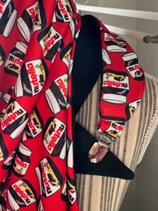 Sciarpa Foulard Fantasia Nutella Rosso Nero