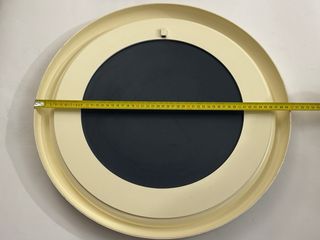 Specchio rotondo vintage beige anni '70/'80