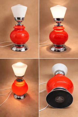 Candeeiro vintage opalino