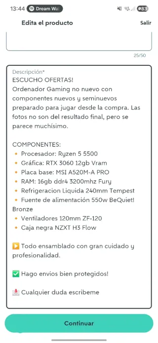 PC Gamer Ryzen 5 RTX 3060