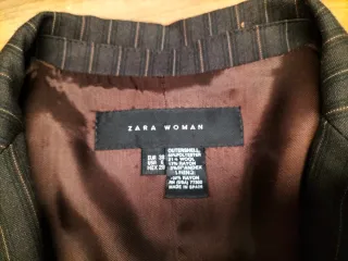 Traje Zara Mujer 2 Piezas Negro/Marrón