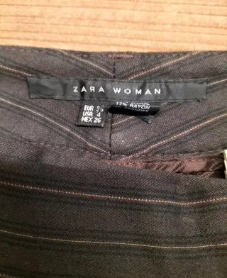 Traje Zara Mujer 2 Piezas Negro/Marrón