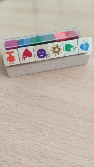 Sellos de madera con tinta