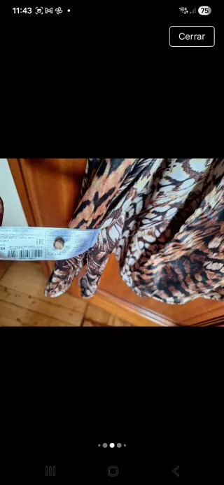 Vestido largo estampado animal Mango