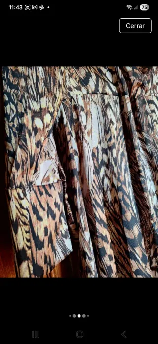 Vestido largo estampado animal Mango