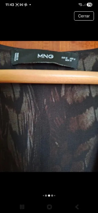 Vestido largo estampado animal Mango