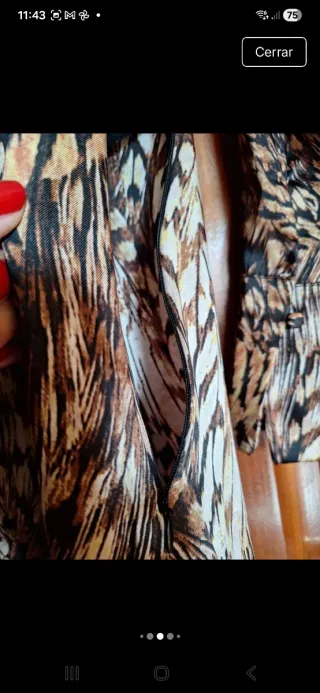 Vestido largo estampado animal Mango