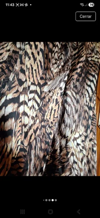 Vestido largo estampado animal Mango