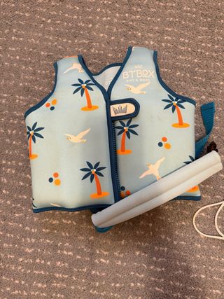 Chaleco flotador infantil palmeras y gaviotas