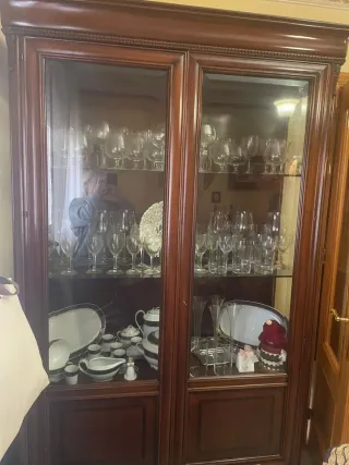 Mueble Comedor Madera Oscura