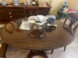 Mueble Comedor Madera Oscura