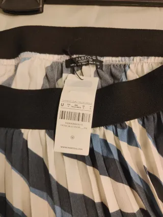 Falda plisada estampado cebra