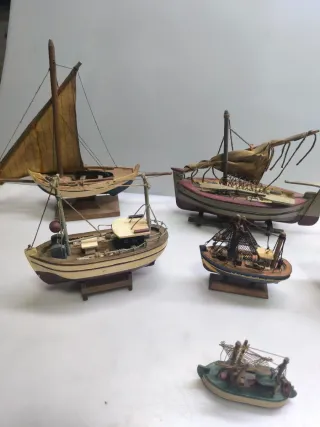 Lote 7 Barcos Madera Maquetas