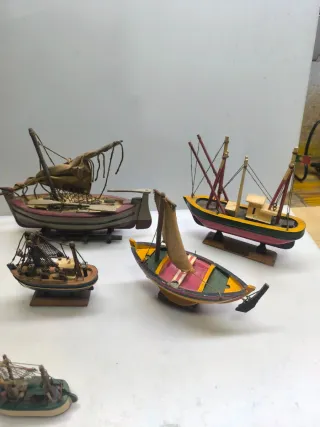 Lote 7 Barcos Madera Maquetas