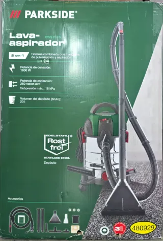 Lava Aspiradora Parkside 20L 1600W