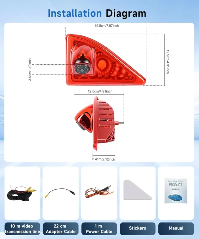 Cámara Tercera Luz Freno Ajustable 15°