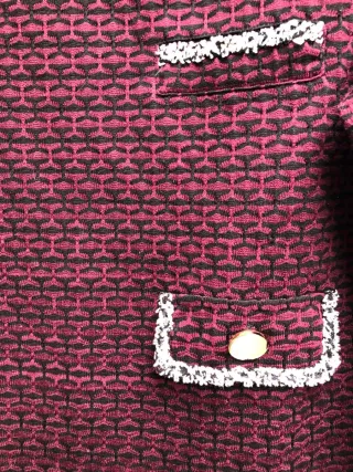 Blusa mujer burdeo y negra