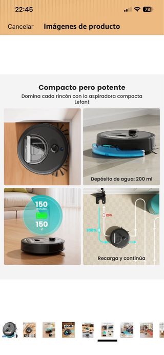 Lefant M330 Pro Robot Aspirador y Fregasuelos