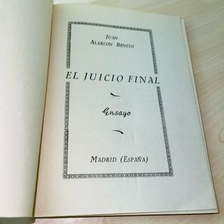 Libro ensayo EL JUICIO FINAL