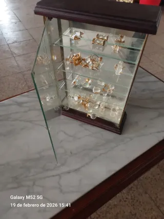 Vitrina antigua madera y vidrio para joyería