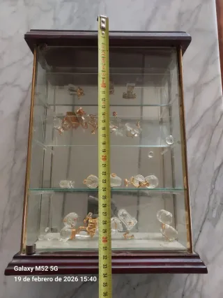 Vitrina antigua madera y vidrio para joyería