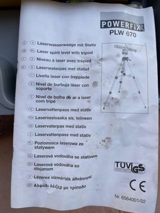 Livella Laser Powerfix PLW 670 con Treppiede