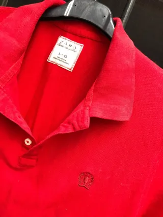 Polo Zara Rojo Talla L