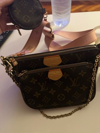 Bolso Louis Vuitton Bandolera Marrón y Rosa