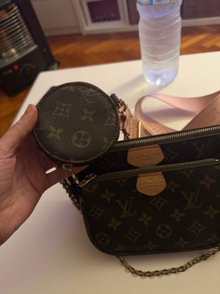 Bolso Louis Vuitton Bandolera Marrón y Rosa