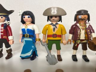 Lote Playmobil Piratas con Cofre y Monedas