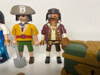Lote Playmobil Piratas con Cofre y Monedas