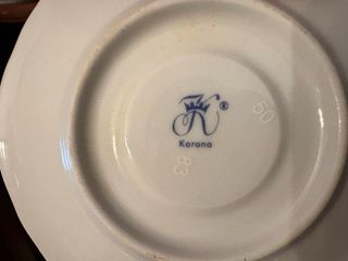Juego de café Korona Porcelana Filo de oro.
