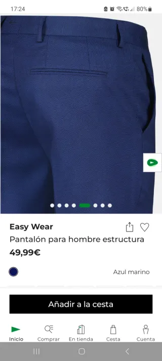 Traje azul marino. Americana T46 Pantalón T40