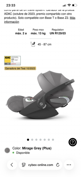 Silla Coche Cybex Platinum T i-Size + Base T