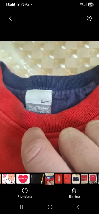 Felpa Nike Cortez Rossa Uomo