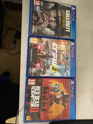 Pack 3 Juegos PS4: Call of Duty, The Crew 2, RDR2