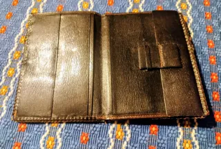 Cartera Billetero Caballero Cuero Marrón Negro