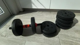 Mancuernas ajustables con discos y barras