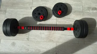 Mancuernas ajustables con discos y barras