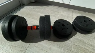 Mancuernas ajustables con discos y barras