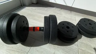 Mancuernas ajustables con discos y barras