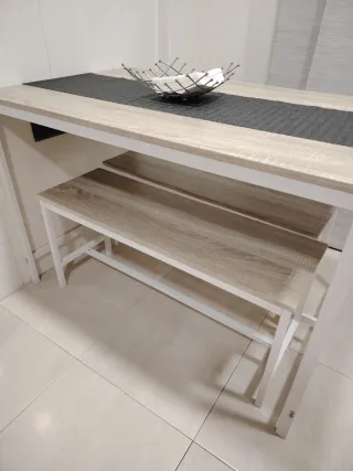 Mesa de cocina madera y metal