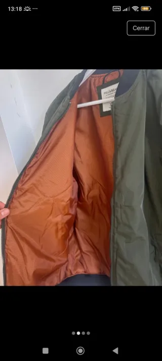 Cazadora Bomber Pull&Bear Verde