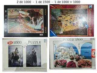 Lote 4 Puzzles 1000, 1500 piezas